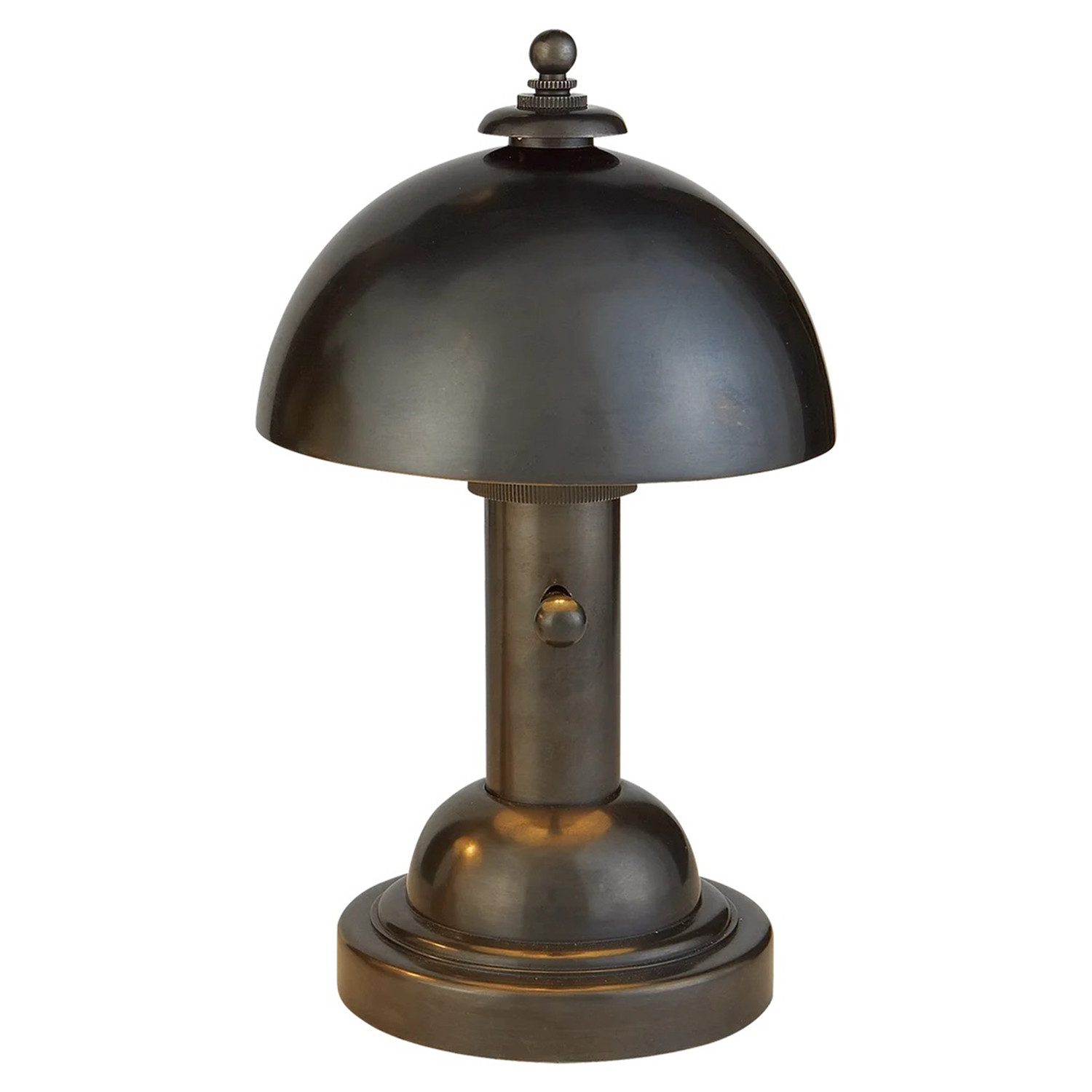 Visual Comfort Totie Industrial Loft Bronze Metal Dome Shade Desk Lamp | Kathy Kuo Home