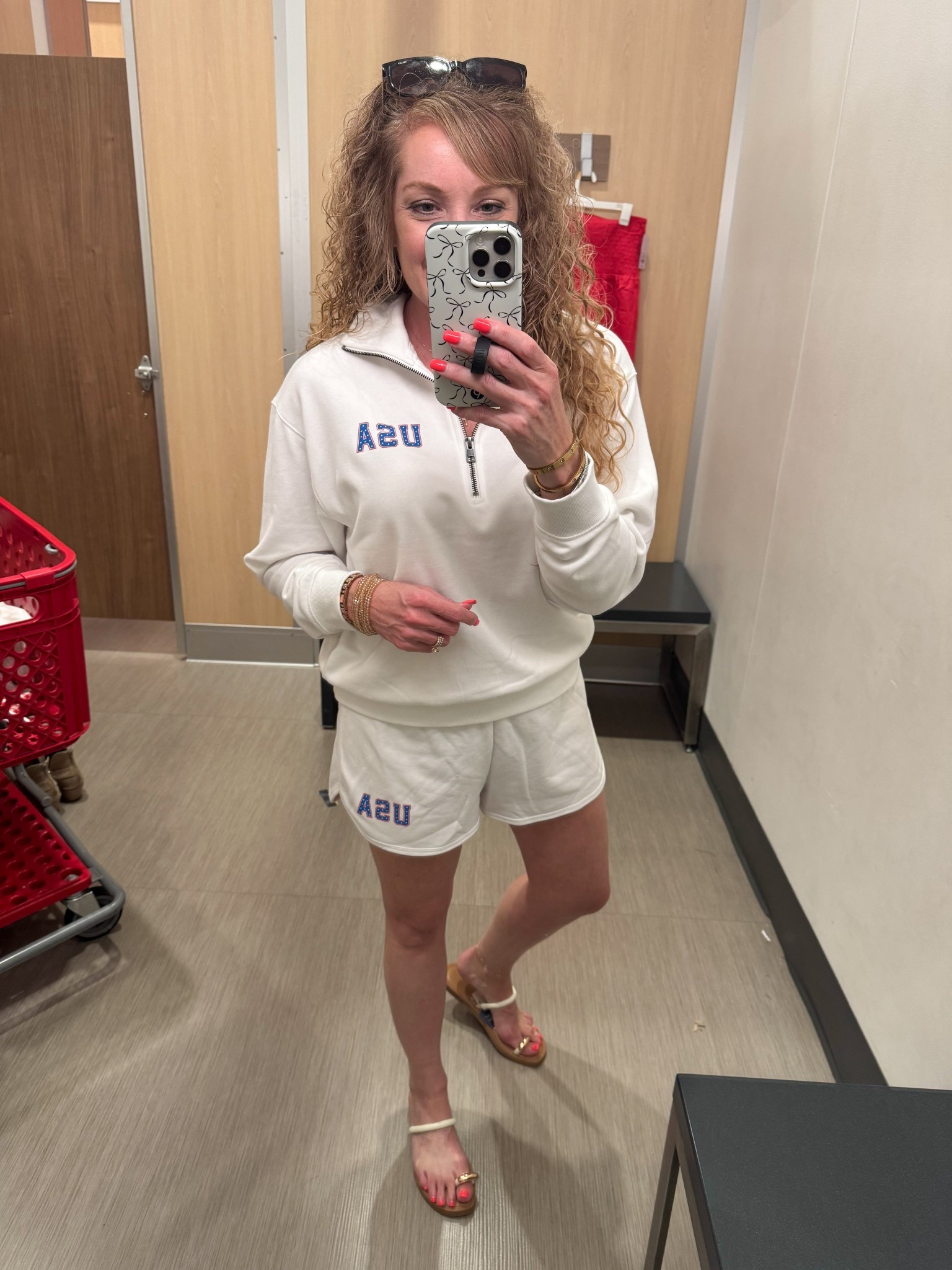 Target 🎯 4th of July outfit / USA outfit / USA set / America outfit/ Americana 

USA half zip pullover- size medium 
USA shorts- size small
Sandals- size 8, tts 


#LTKOver40 #LTKFindsUnder50 #LTKSummerEdit