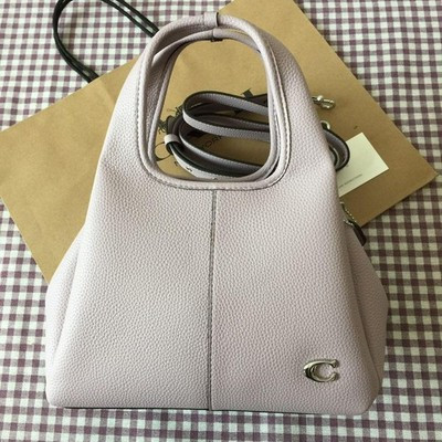 COACH CM545 Lana Shoulder Bag 23 Polished Pebble Leather Ivory Outlet New JPN | eBay US