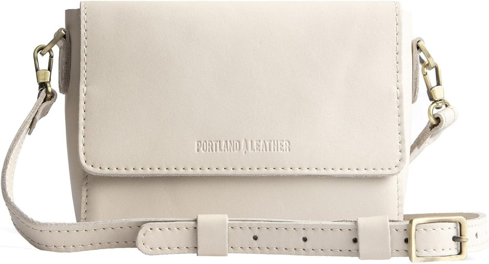 Portland Leather Goods Metro Mini Crossbody Bag – 8” Handcrafted Full-Grain Leather, Hidden M... | Amazon (US)