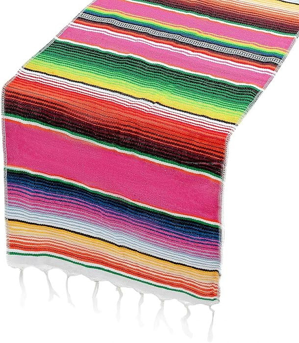 Mexican Table Runner 14x84 Inches Colorful Striped Table Runners Mexican Theme Party Decoration f... | Amazon (US)