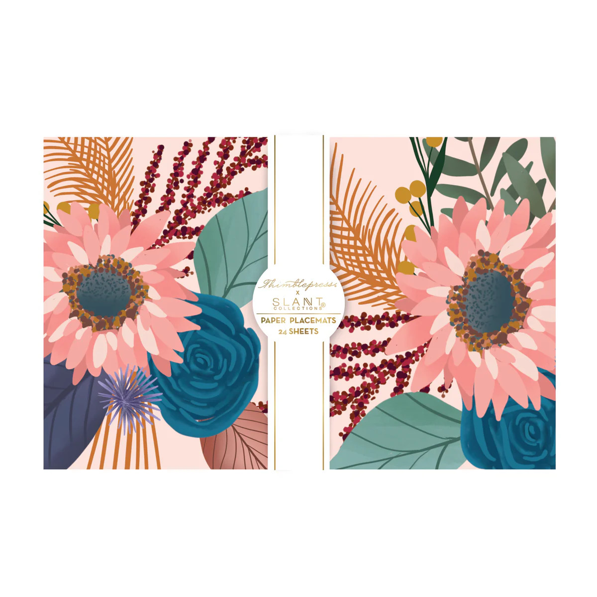Floral Bunches Paper Placemats | Thimblepress