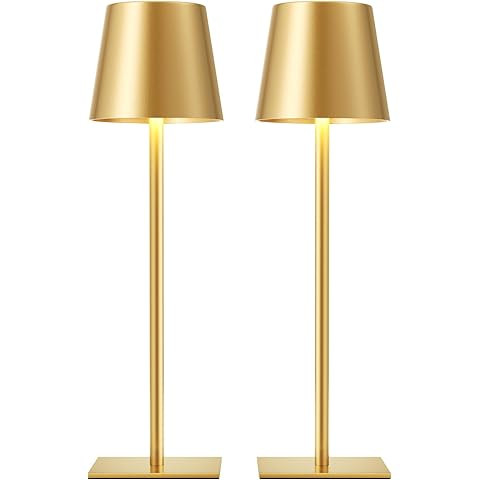 Cordless Table Lamp, 6000mAh Battery Operated, 250LM Adjustable Brightness IP65 Height Adjustable... | Amazon (US)