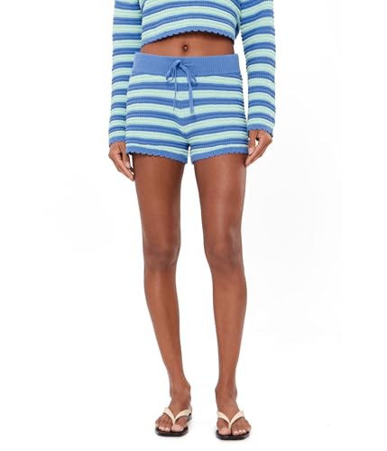 Beach Riot, Women's, Balboa Shorts, Sapphire Sea Stripe, Size: Medium, Inseam: One Size | Amazon (US)