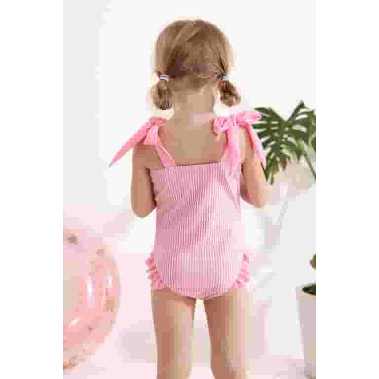 Younger Tree Toddler Swimsuit Girl Color Block Stripe One-Piece Swimwear Baby Girl Bathing Suits ... | Walmart (US)