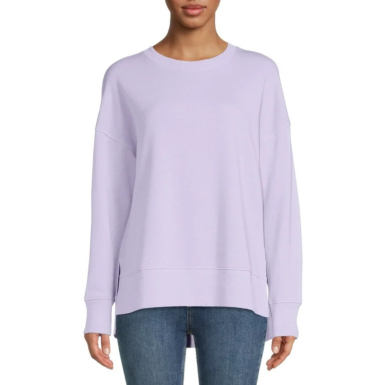 Time and Tru Women's Garment Wash Sweatshirt | Walmart (US)
