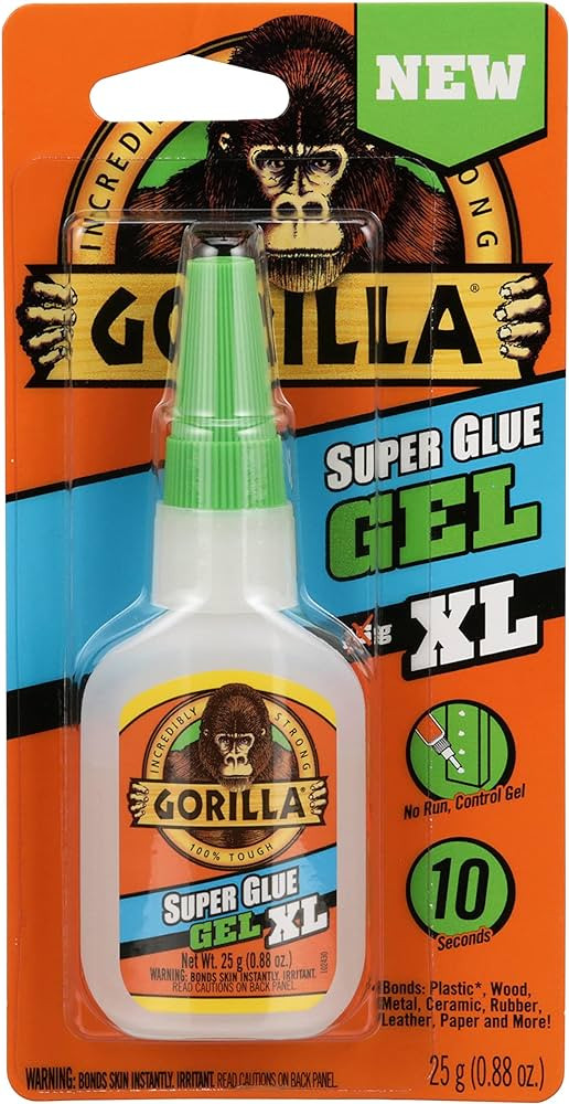 Gorilla Super Glue Gel XL, 25 Gram, Clear, (Pack of 1) | Amazon (US)