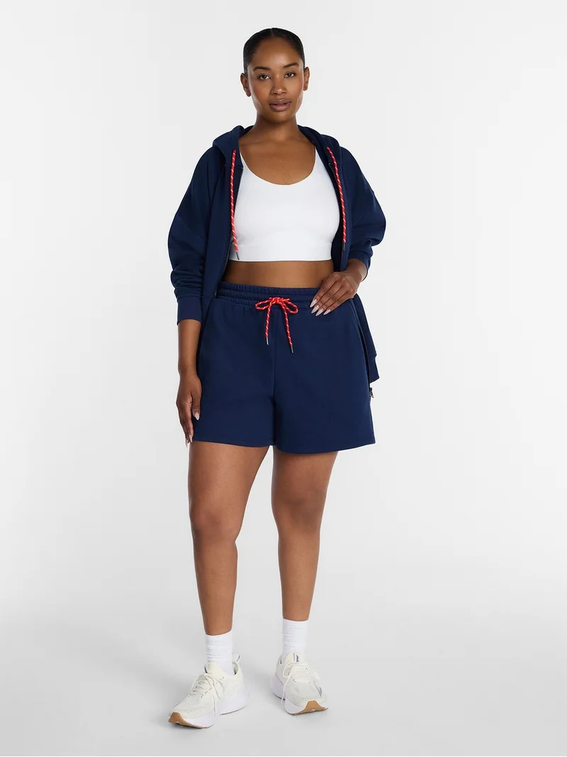 Athletic Works Women's and Women's Plus Fleece Shorts, 5'' Inseam, Size XS-4X | Walmart (US)