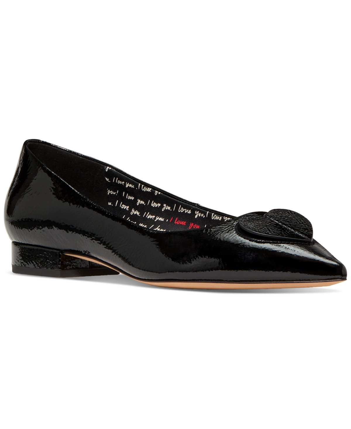 kate spade new york Women's Lover Round Toe Flats - Black Patent Leather | Macy's
