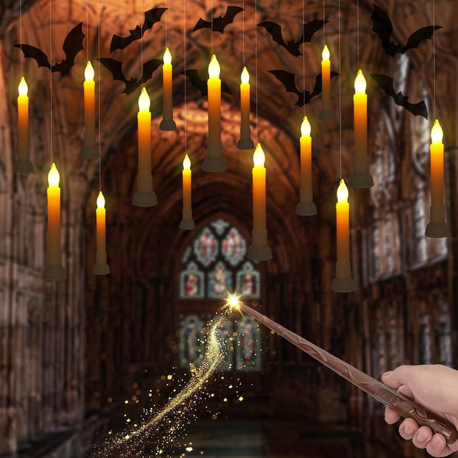 Homemory 12 Pcs Hanging Floating Candles with Wand Remote (Battery Include), Magic Deco Candles, ... | Amazon (US)