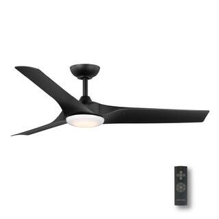 Altitude Gossamer 60 in. Integrated LED Indoor Matte Black Ceiling Fan with Remote Control and Wh... | The Home Depot