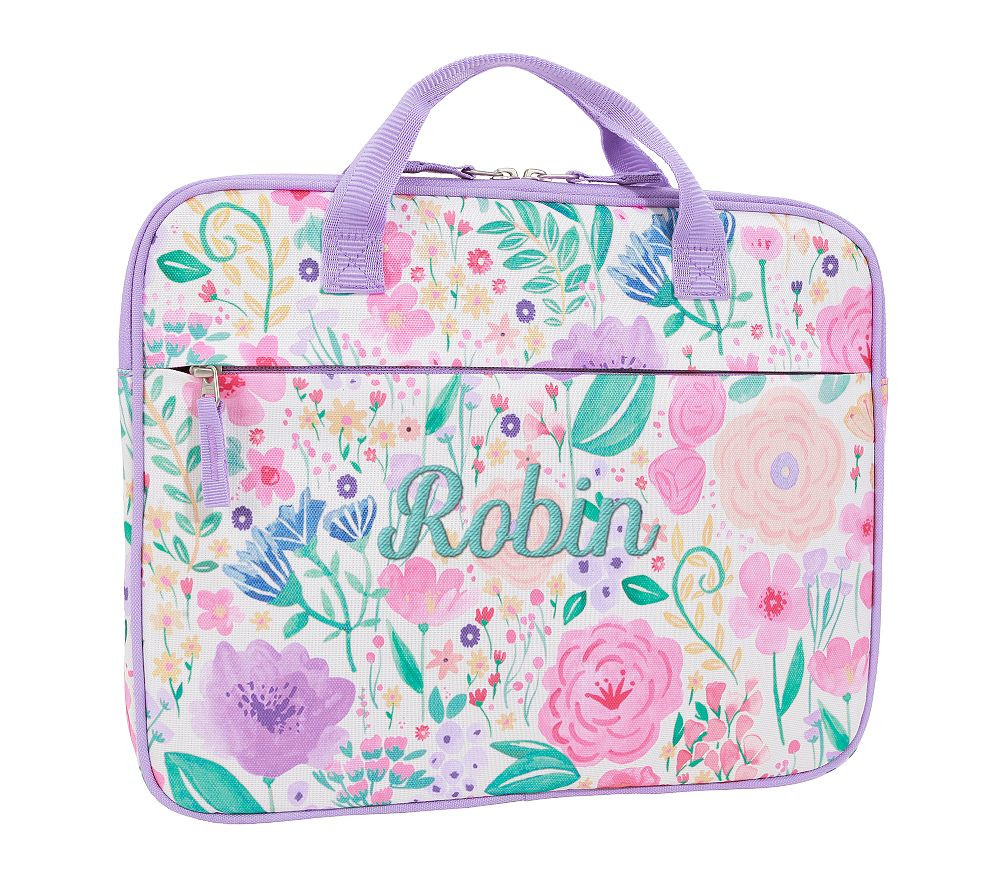 Mackenzie Lavender Floral Blooms Homework Holder | Pottery Barn Kids