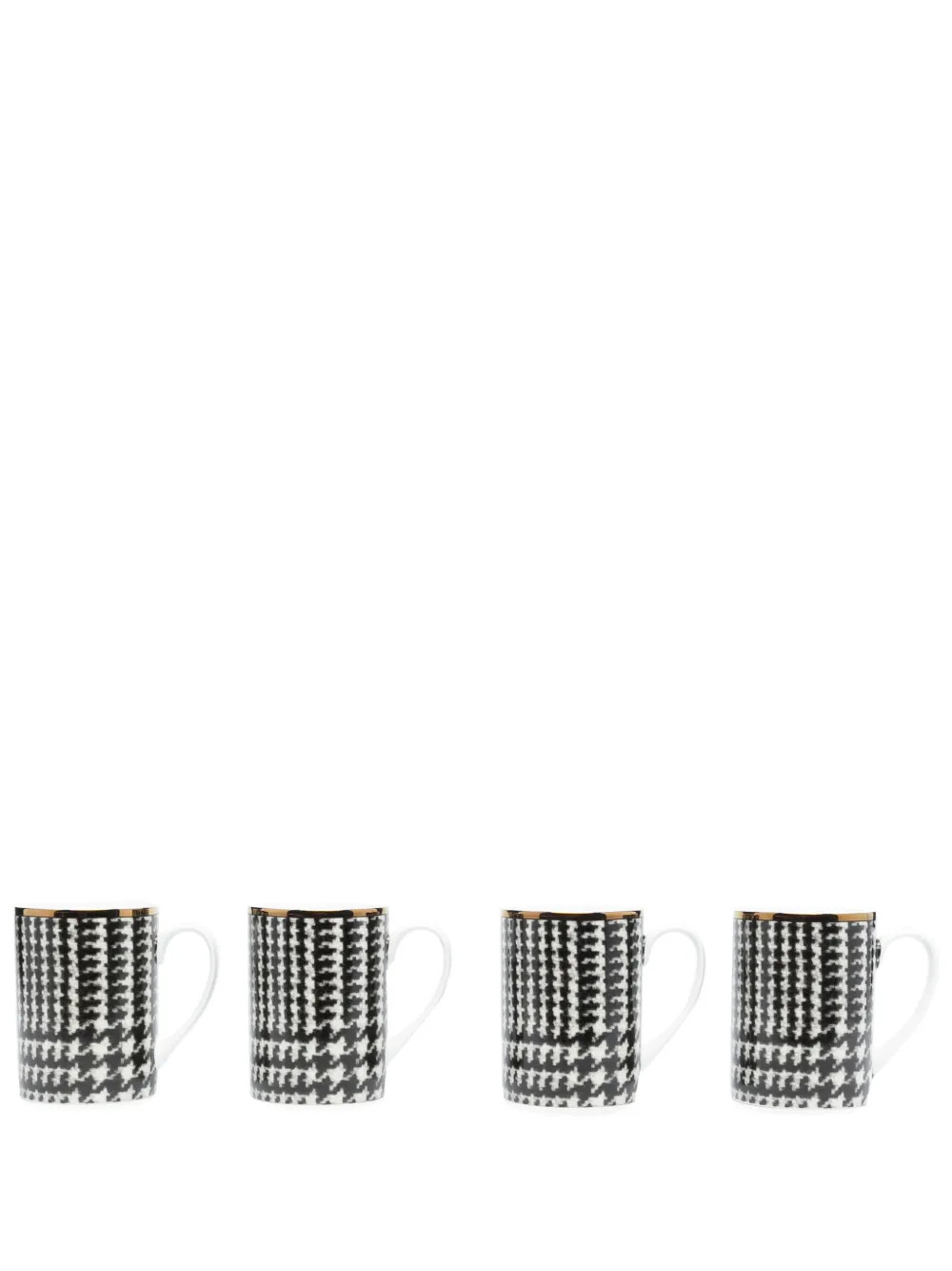 Ralph Lauren Home Wessex Houndstooth Mugs (set Of four) | Black | FARFETCH | Farfetch Global