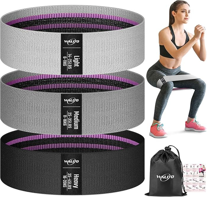 WALITO Resistance Bands for Working Out, Fabric Exercise Bands for Legs and Butt, Workout Bands f... | Amazon (US)