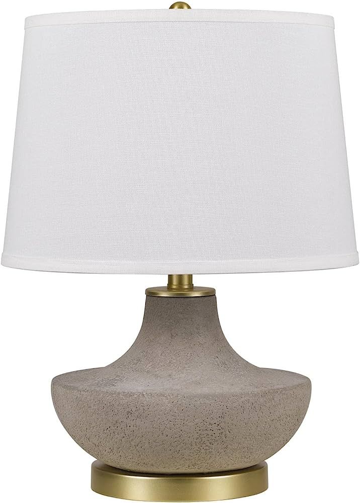 Cal 150W 3 Way Almelo Ceramic Table lamp with Taper Drum Linen hardback Shade | Amazon (US)