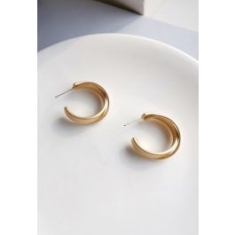 C-Shape Matte Earrings | Chicwish
