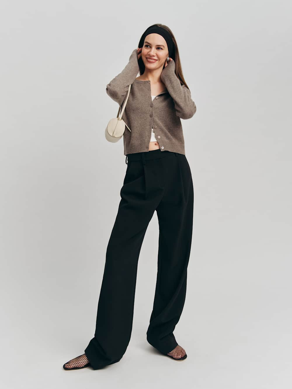 Clara Cashmere Crew Cardigan | Reformation (Global)