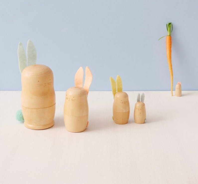 Meri Meri - Stacking Bunny Rabbit FamiLy - Russian Dolls | Etsy (US)