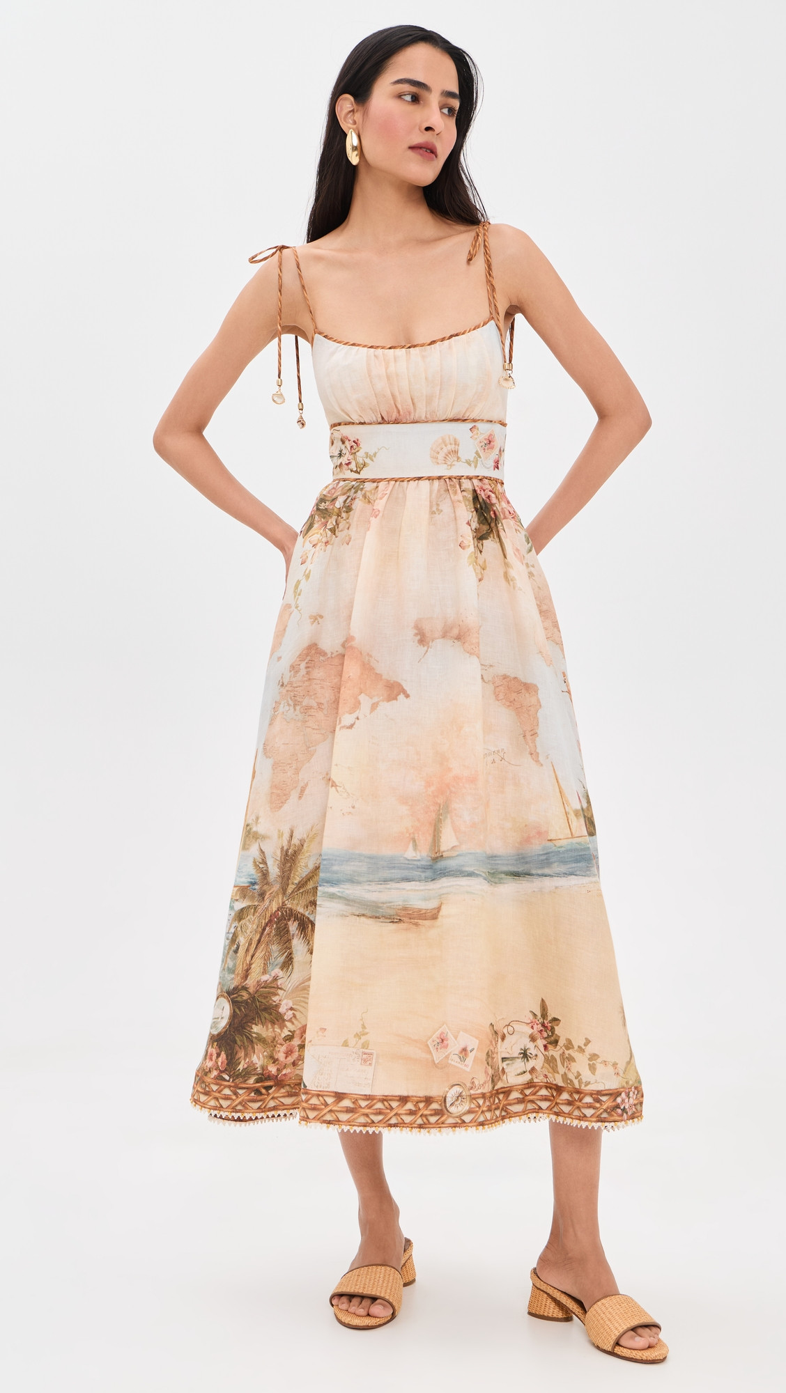 Zimmermann Mahon Picnic Dress Island Map Blue 4 | Shopbop
