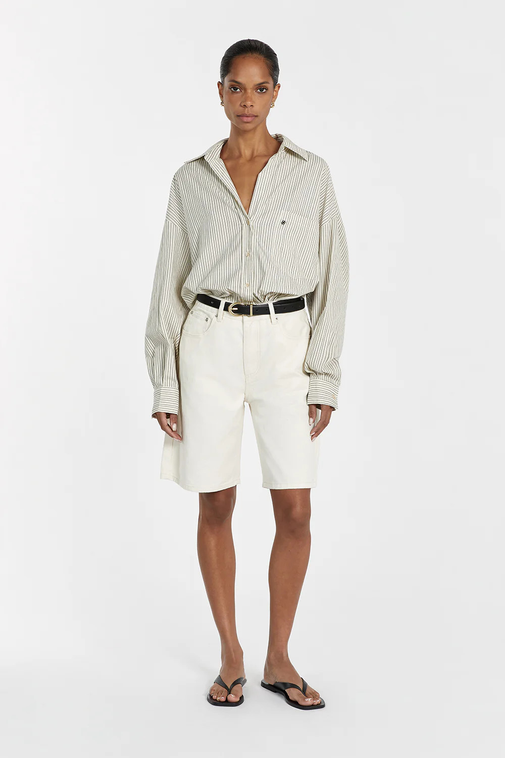 BAMBI CREAM BERMUDA DENIM SHORT | DISSH