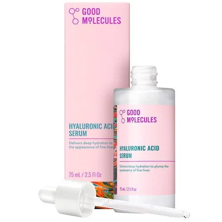 Good Molecules Hyaluronic Acid Serum - 1% Hyaluronic Acid Non-Greasy Ultra-Hydrating Serum for Plumper Skin Skincare for Face 2.5 fl oz | Walmart (US)