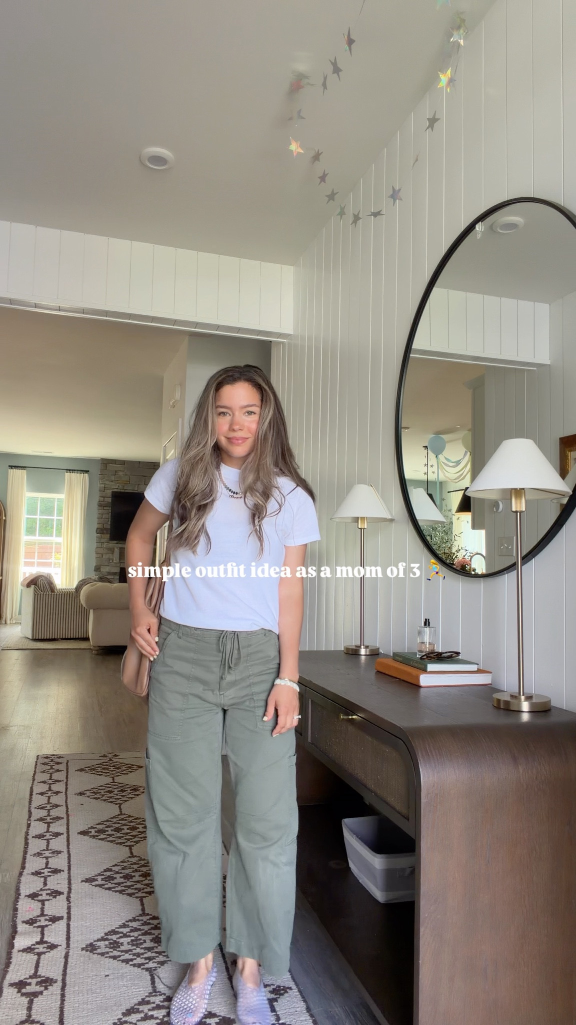 Pants run big, size down! I am wearing 26 petite. Shirt is size small
Shoes runs small! Size up

Casual outfit idea
Simple style

#LTKgrwm #LTKmomlife #LTKootd