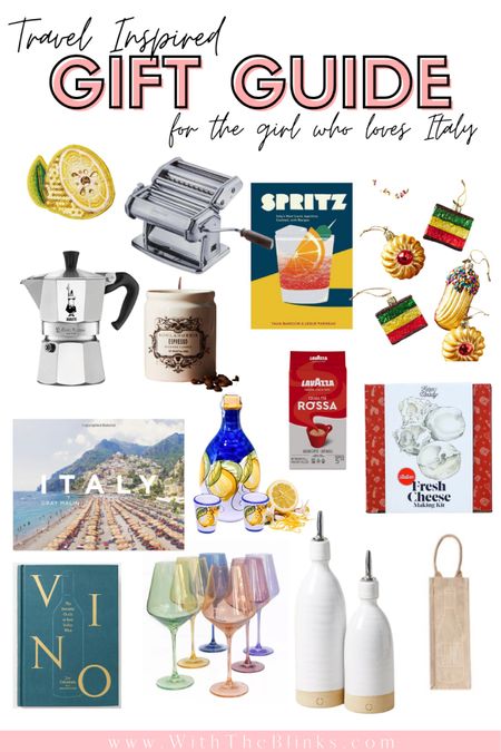 Travel inspired gift guide for the mediterranean and Italian loving woman ornament gifts in the kitchen recipe must haves 

#LTKHoliday #LTKtravel #LTKGiftGuide