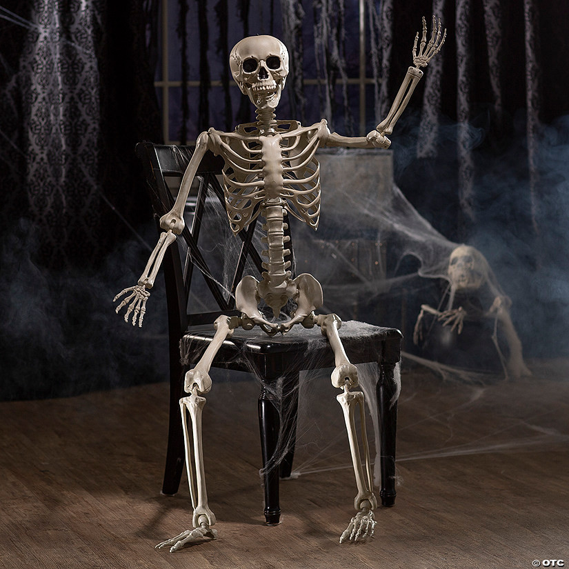 5 Ft. Life-Size Posable Plastic Skeleton Halloween Decoration | Oriental Trading Company