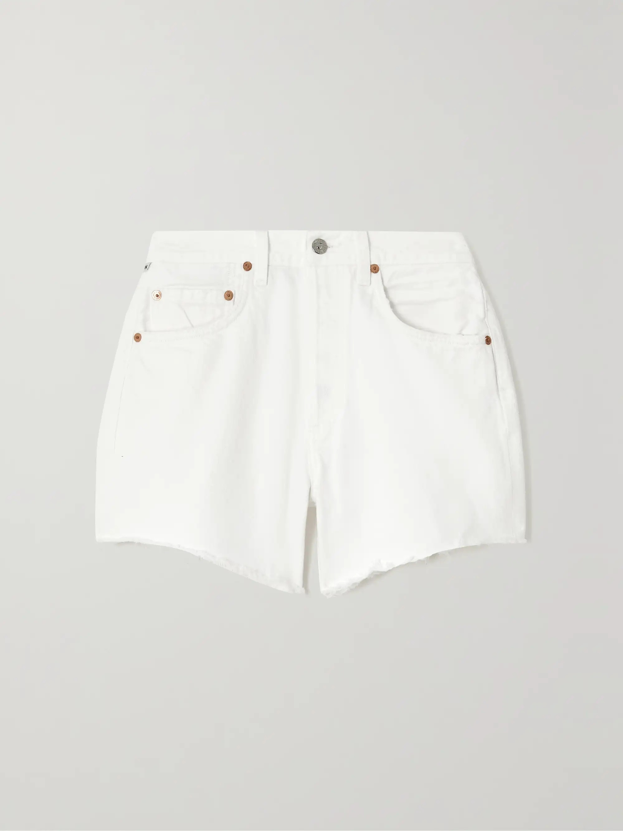 CITIZENS OF HUMANITY + NET SUSTAIN Annabelle frayed organic denim shorts | NET-A-PORTER | NET-A-PORTER (US)