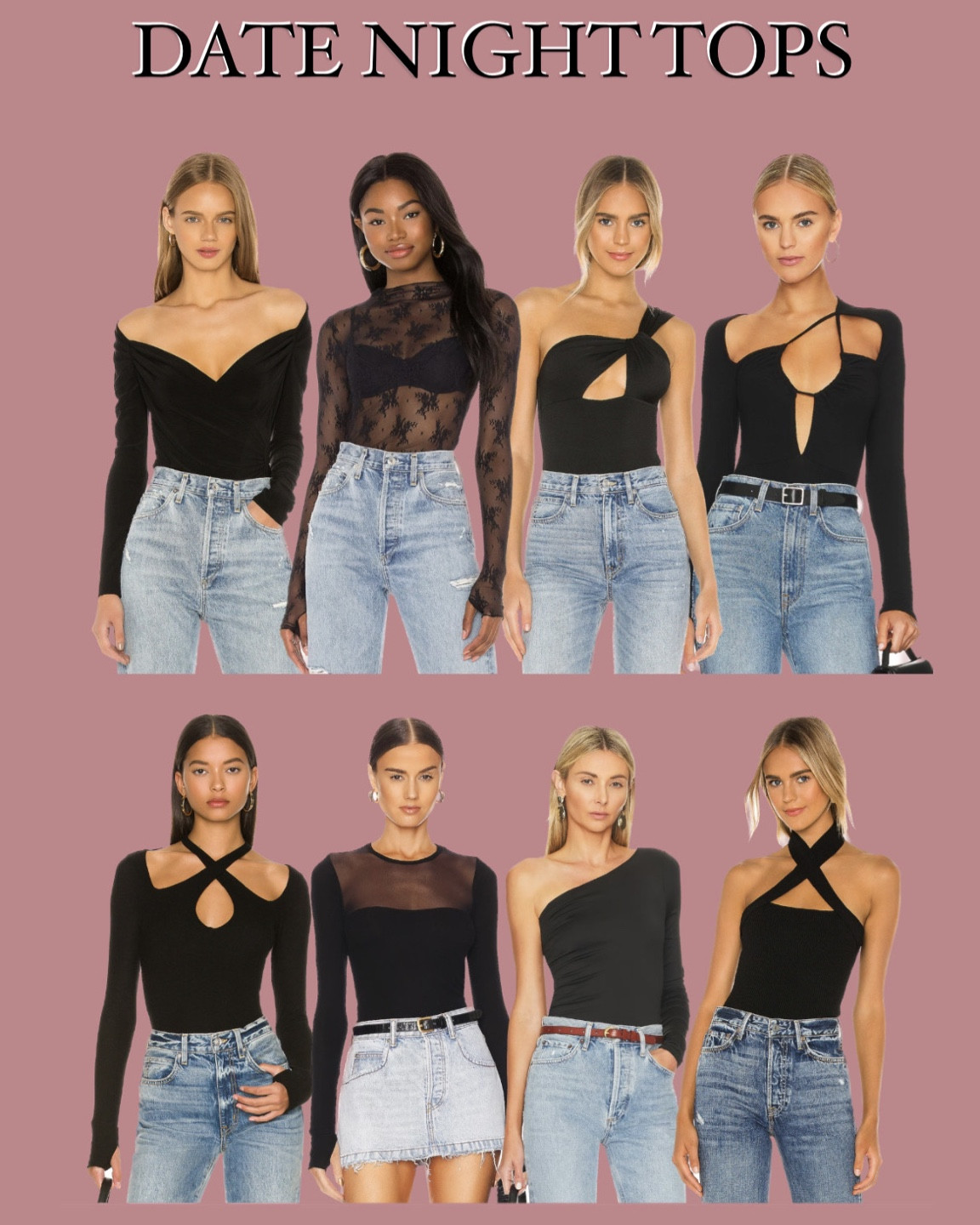 Valentines date night black top 

#LTKsalealert #LTKSeasonal #LTKunder100