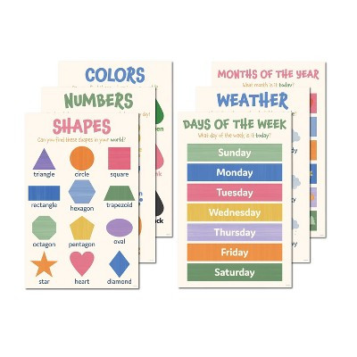 U Brands 6ct 11"x17" Learning Poster Set Learning Posters | Target