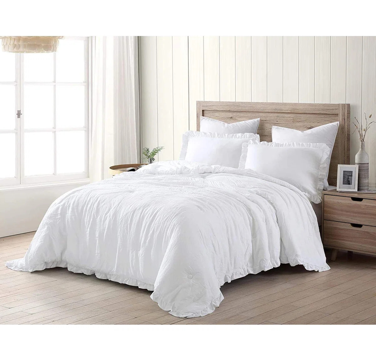 Nora Washed Microfiber Ruffled Comforter Set | Wayfair North America