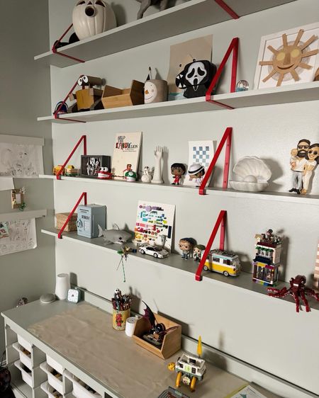 arlos shelves full of alllllllll his treasures 

#LTKhome #LTKfamily #LTKkids