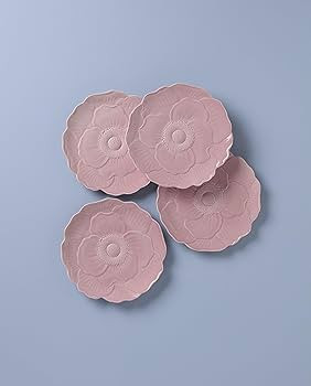 Lenox 897768 Butterfly Meadow Floral Accent Plates, Pink, Set of 4 | Amazon (US)