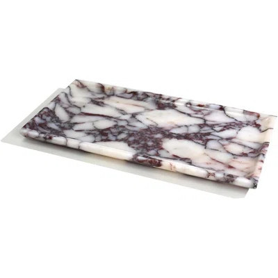 Marble Tray, Coffee Table, Food, Fruit, Paper Cup, Cake Display, Coffee Bar, Family Gatherings, Seasonal Holiday Decoration Tray(Viola-Rectangle-11 X5 | Wayfair North America