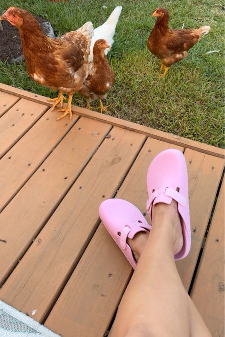 Pink Birkenstocks true to size 
Adirondack chairs 
Outdoor rug

#LTKShoeCrush #LTKFindsUnder100 #LTKFindsUnder50