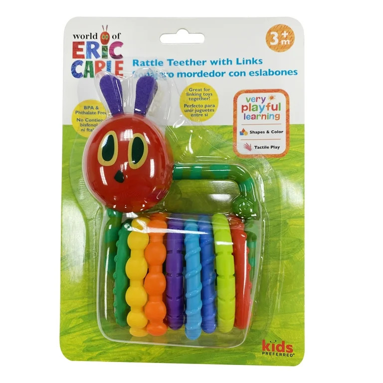 World of Eric Carle, the Very Hungry Caterpillar Rattle Teether with Links 1 Count (Pack of 1) | Walmart (US)