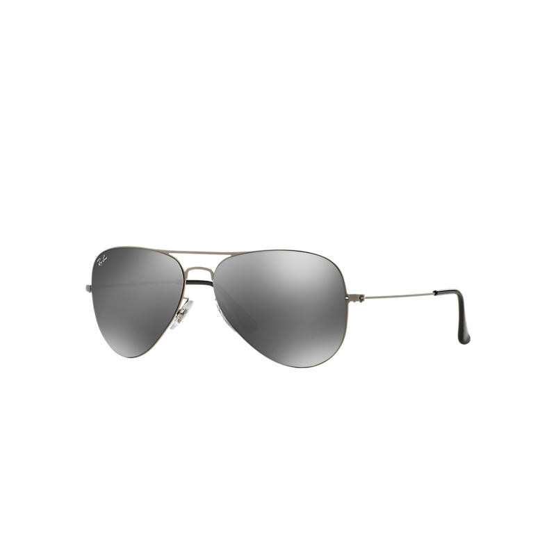 Ray-Ban Aviator Flat Metal Silver Sunglasses, Gray Lenses - Rb3513 | Ray-Ban (US)