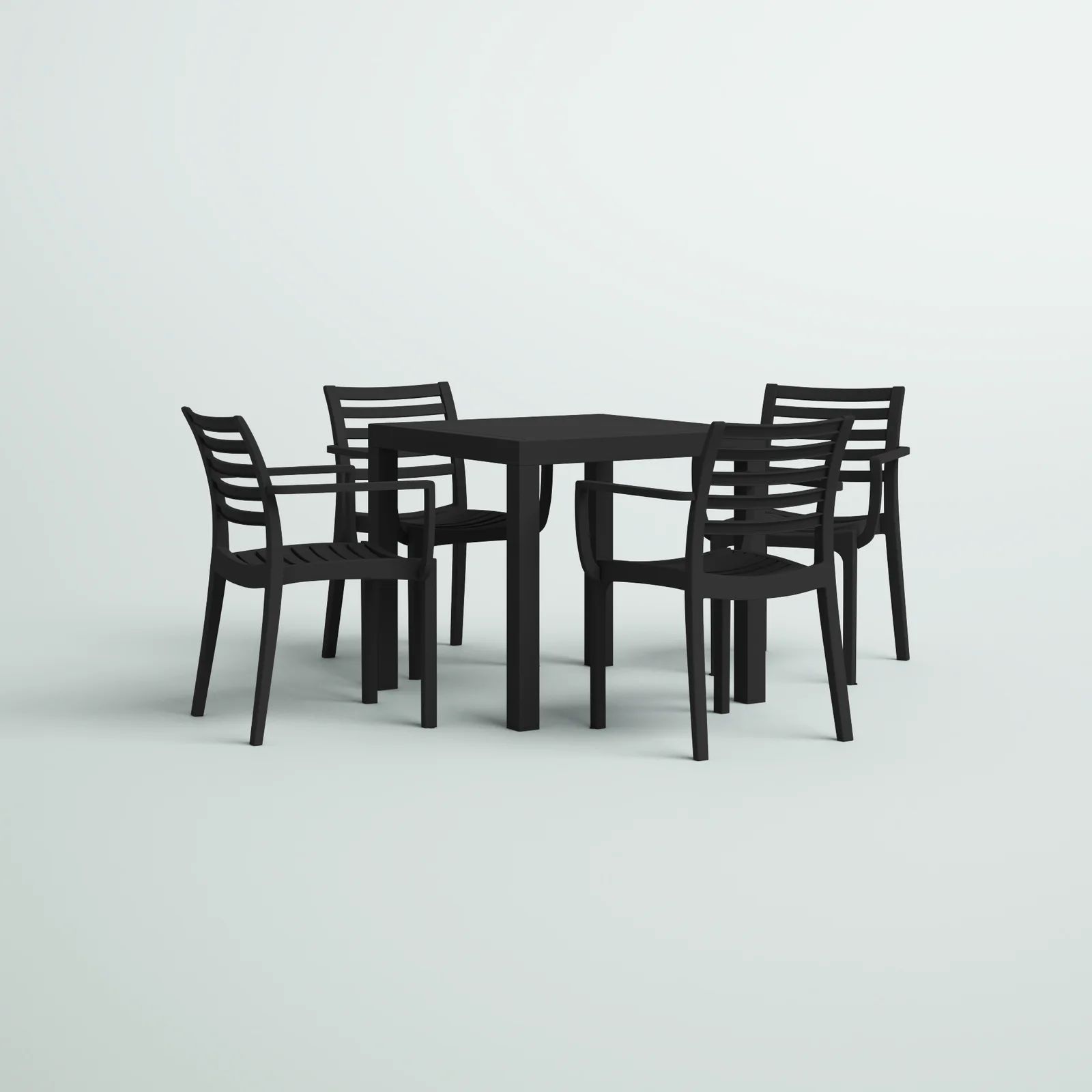 Melissus Square 4 - Person 31.5'' Long Dining Set | Wayfair North America