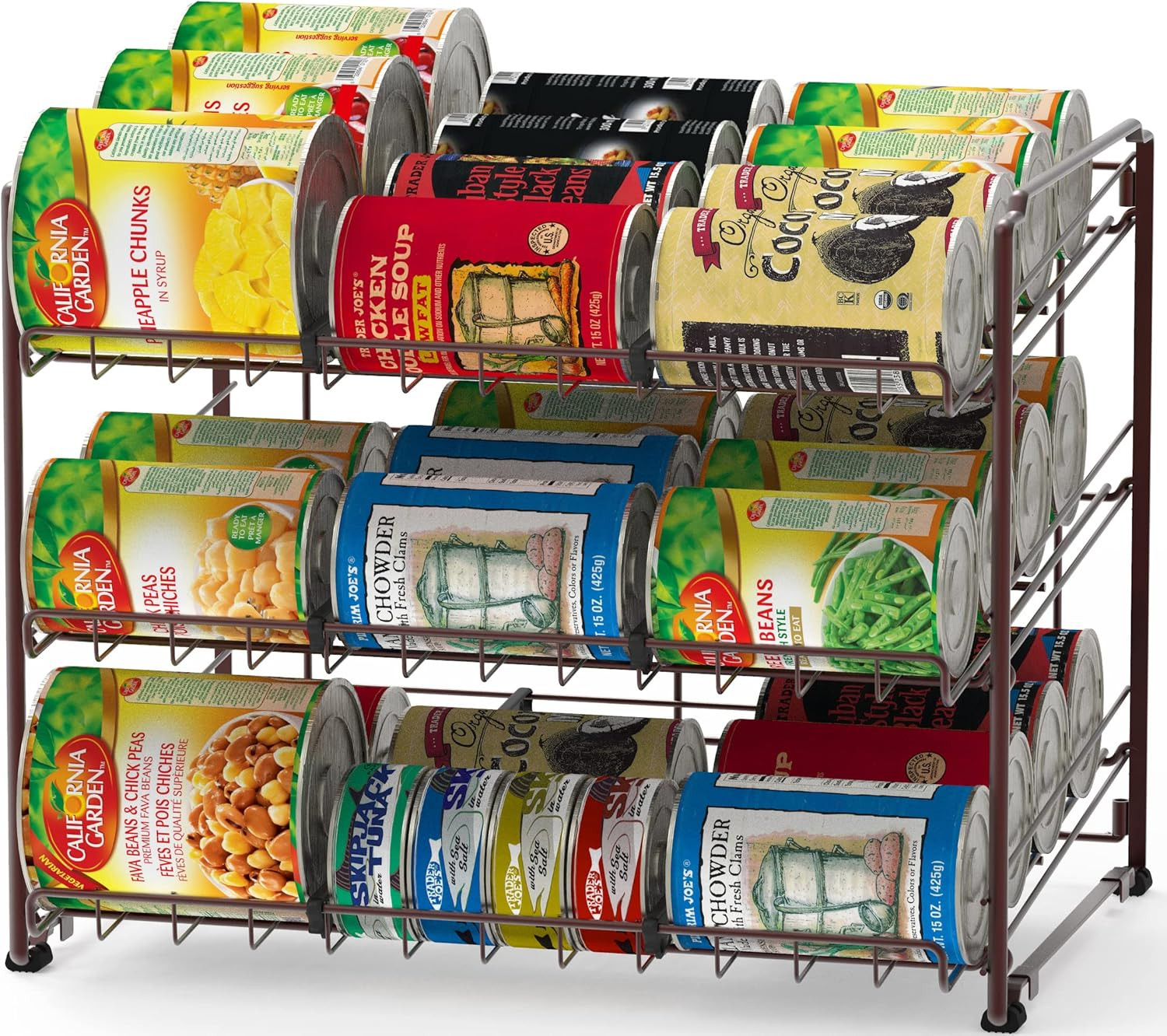 SimpleHouseware Stackable Can Rack Organizer Storage for Pantry, Bronze | Amazon (CA)