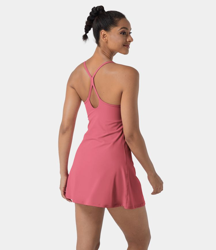 Women’s Everyday Cloudful™ Air Fabric Backless 2-in-1 Cool Touch Activity Dress-Euphoria Air ... | HALARA