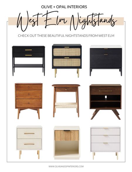 West Elm has a great selection of nightstands - check out some of our favorites!
.
.
.
Mid Century Design
Rattan
Cane
Marble
Wood
White
Black
Modern 
Transitional 
Sale Alert

#LTKsalealert #LTKstyletip #LTKhome