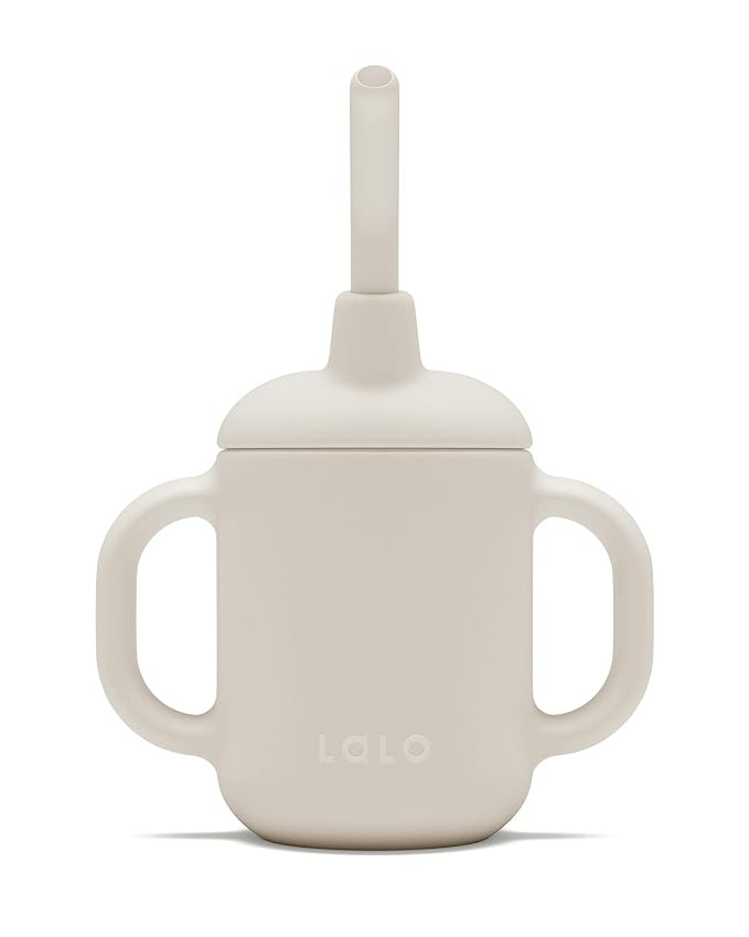 Lalo Little Cup, Non-Toxic Silicone Straw Cup with Handles - Baby and Toddler Sippy Cup - Mini Cu... | Amazon (US)