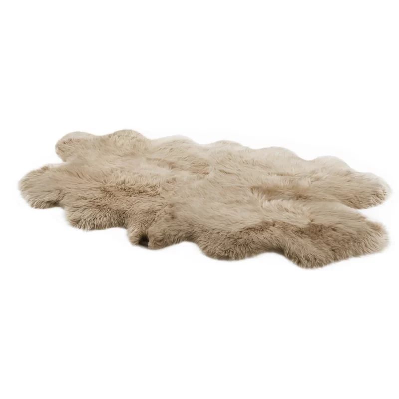 Sheepskin Area Rug in Sand | Wayfair North America