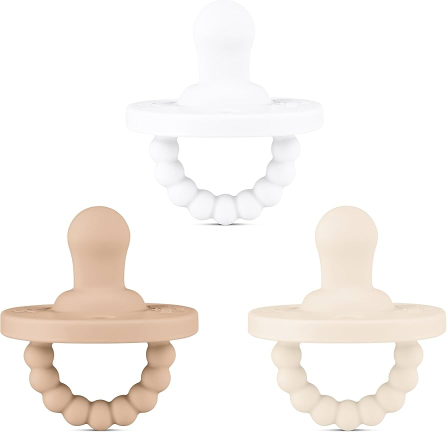 Ryan & Rose Cutie PAT All-in-One Pacifier and Teether Massaging Teething Ring and Hideaway Binky ... | Amazon (US)