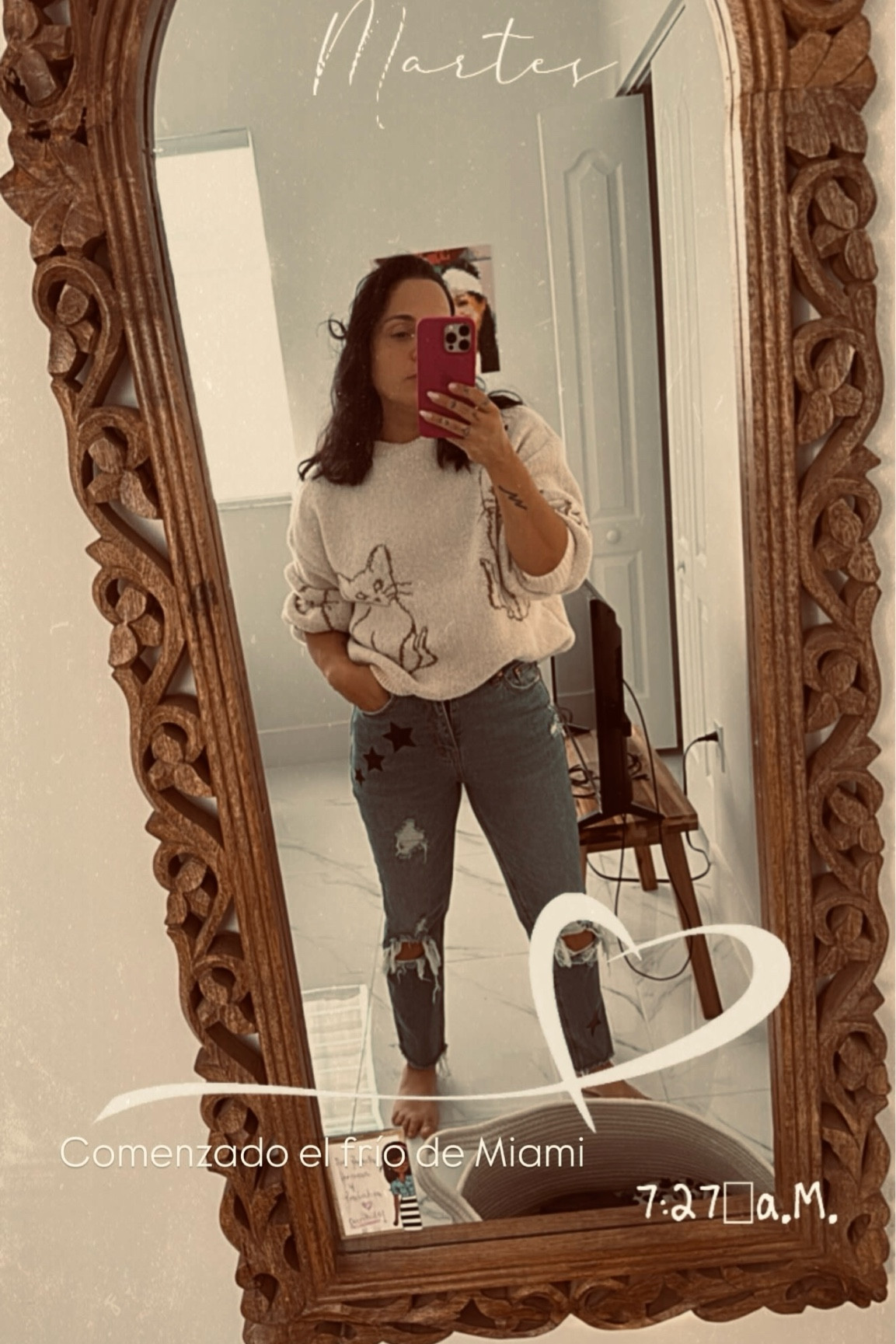 Jersey con patrón de gatitos , si eres amante de los mininos  este sweater lo amaras !!❤️❤️🐈‍⬛

#LTKU #LTKHoliday