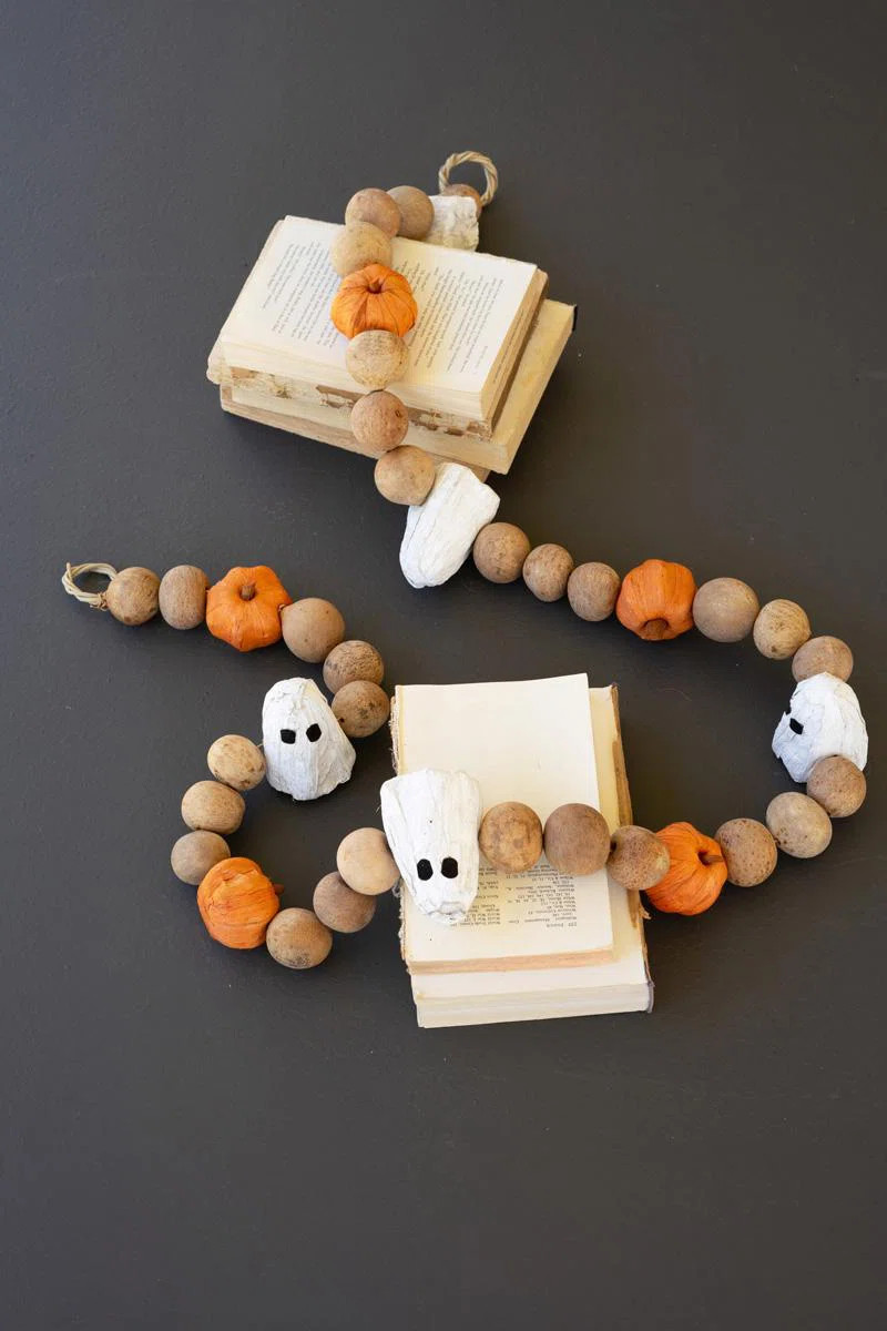 GOURD GHOST PUMPKIN GARLAND 72INCHES | Birch Lane