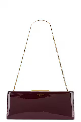 Saint Laurent Small Midnight Pochette Bag in Dark Red Wine | FWRD | FWRD 