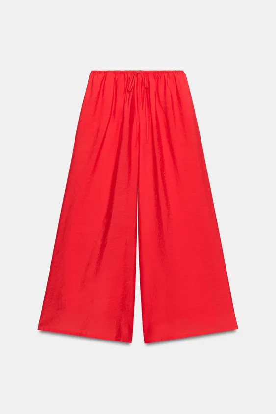 DRAWSTRING PALAZZO PANTS | Zara US