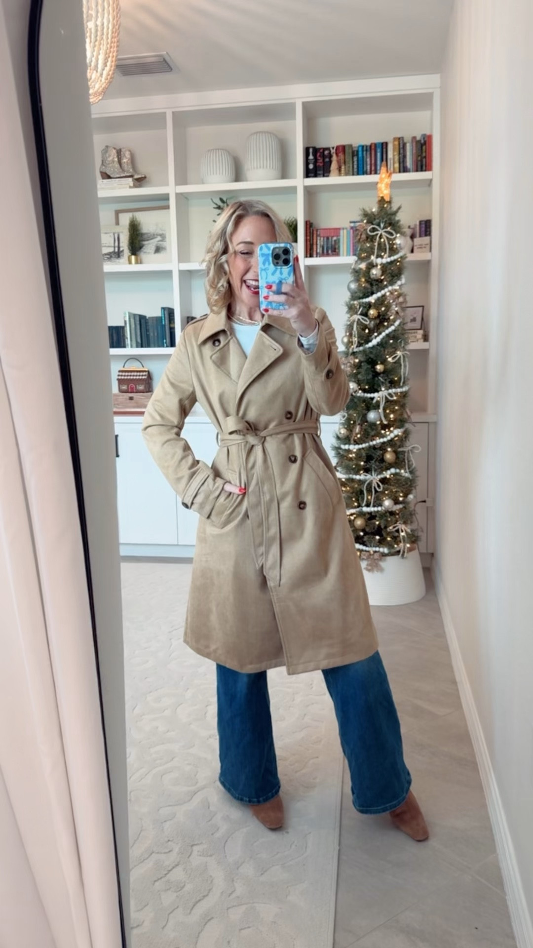 Amazon; new outerwear- • White long sleeve t-shirt - size small. • Wide leg jeans - size 25. • Boots - tts. • Belt - smallest size.  

Faux Suede Double Breasted Long Trench Coat - size small. 4 colors.

 

#LTKSeasonal #LTKFindsUnder50 #LTKOver40